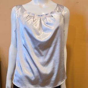 Essentials by Milano Silver Ruched Blouse